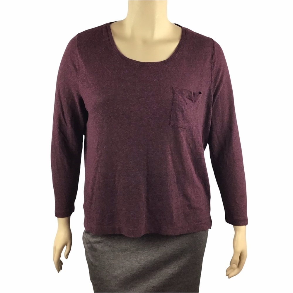 Gap Factory Top Size XL Maroon Linen Blend